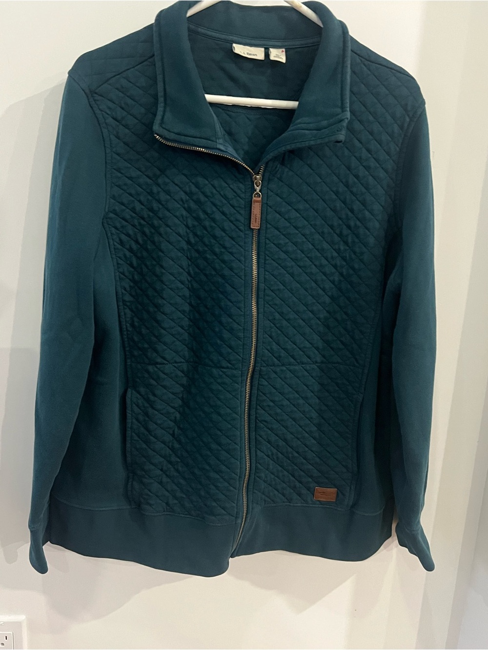 L.L Bean Women’s Quilted Full-Zip Jacket in Teal